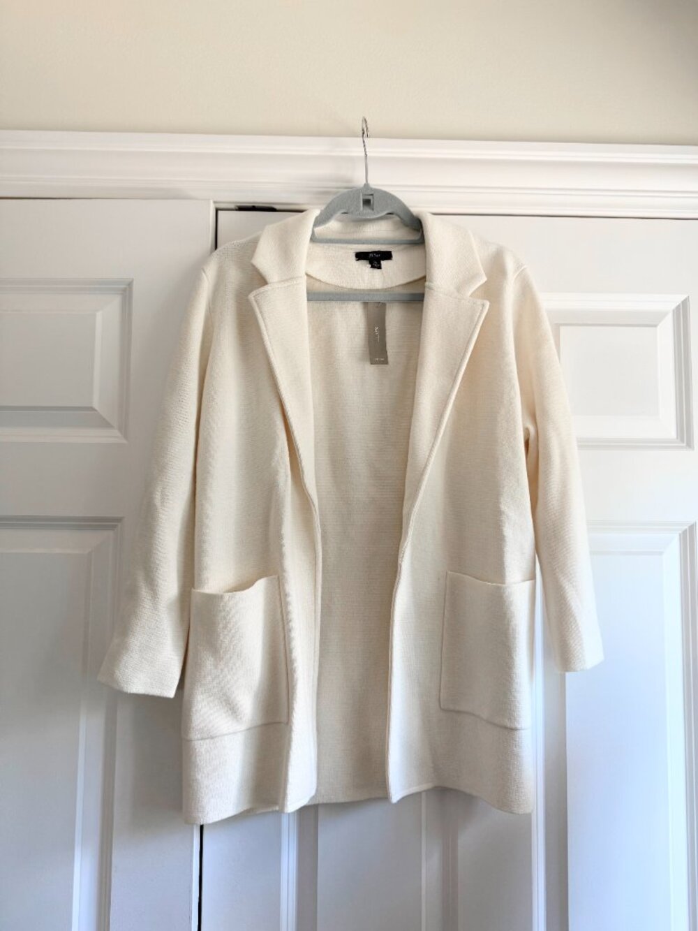 NWT J.Crew "Sophie Open-Front Sweater Blazer" in Ivory - Picture 3 of 3